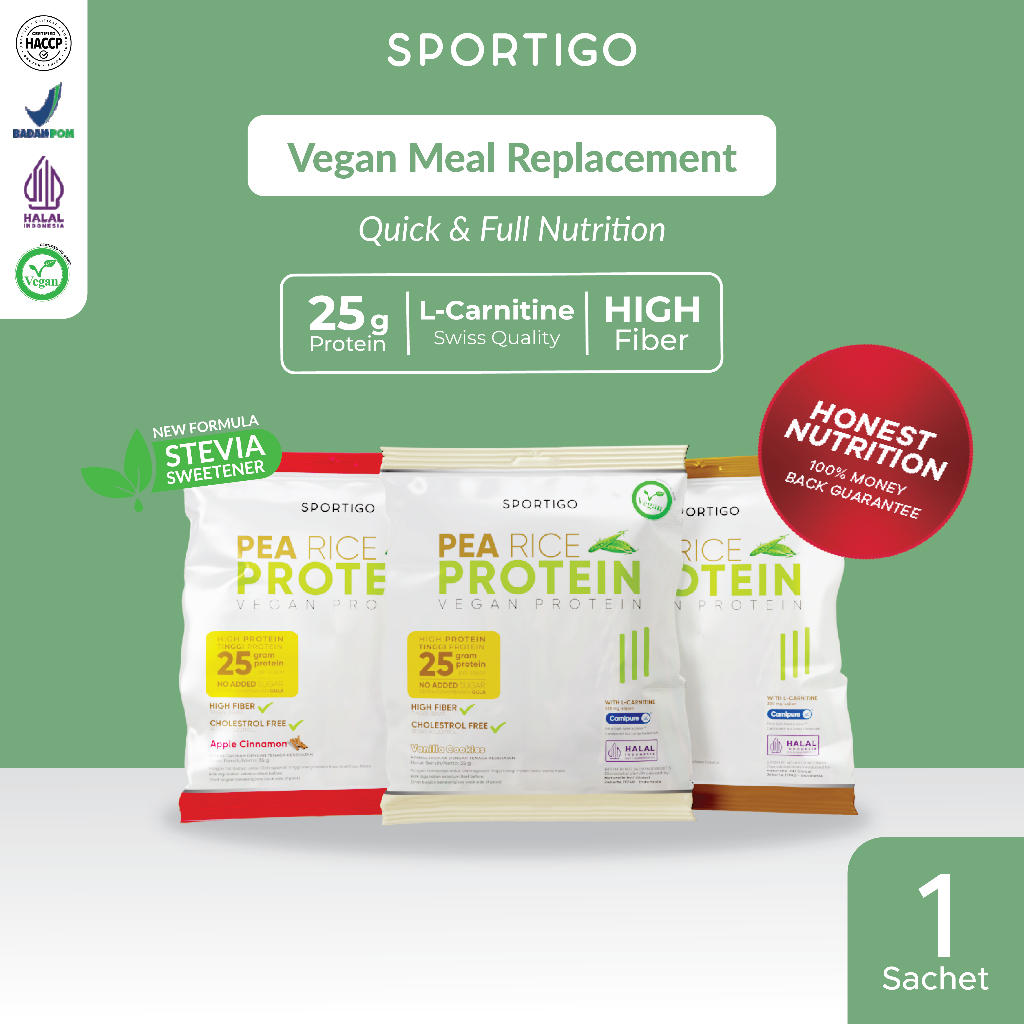 Jual Sportigo Vegan Plant Protein - Pea Rice Protein Isolate Powder ...