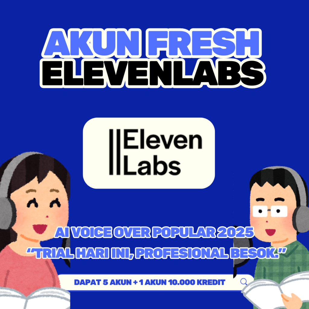 Jual Eleven Labs Ai Buat Belajar Tanpa Batas 10 Akun Fresh Kling Ai