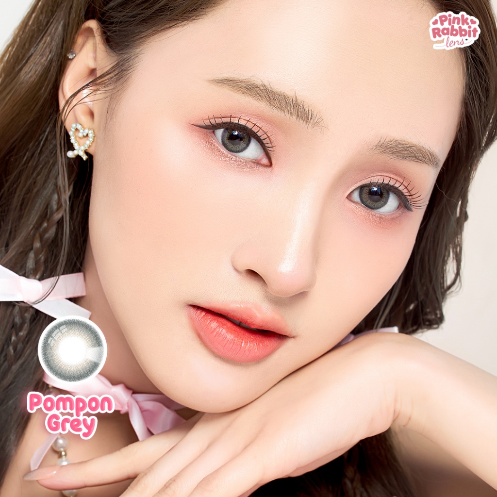 Jual PINKRABBIT SOFTLENS POMPON GREY - Normal, Minus 0.5 S/D 7.00 (1PCS ...