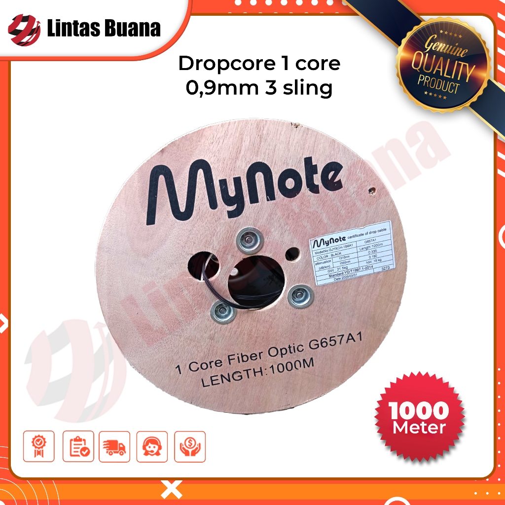 Jual Kabel Dropcore 1 core 3 seling 1000 meter 0,9mm Drop core 1core ...