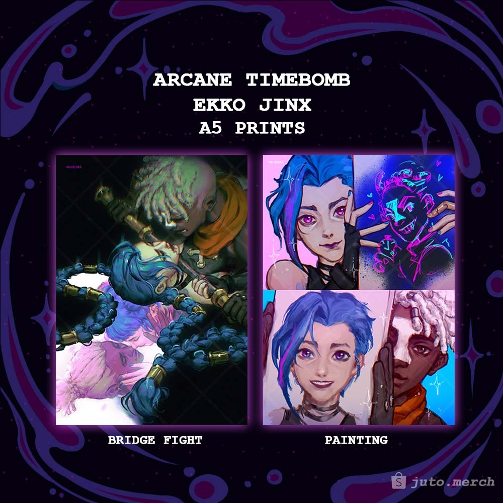 Jual ARCANE TIMEBOMB EKKO JINX A5 PRINT (LEAGUE OF LEGENDS FAN MERCH ...
