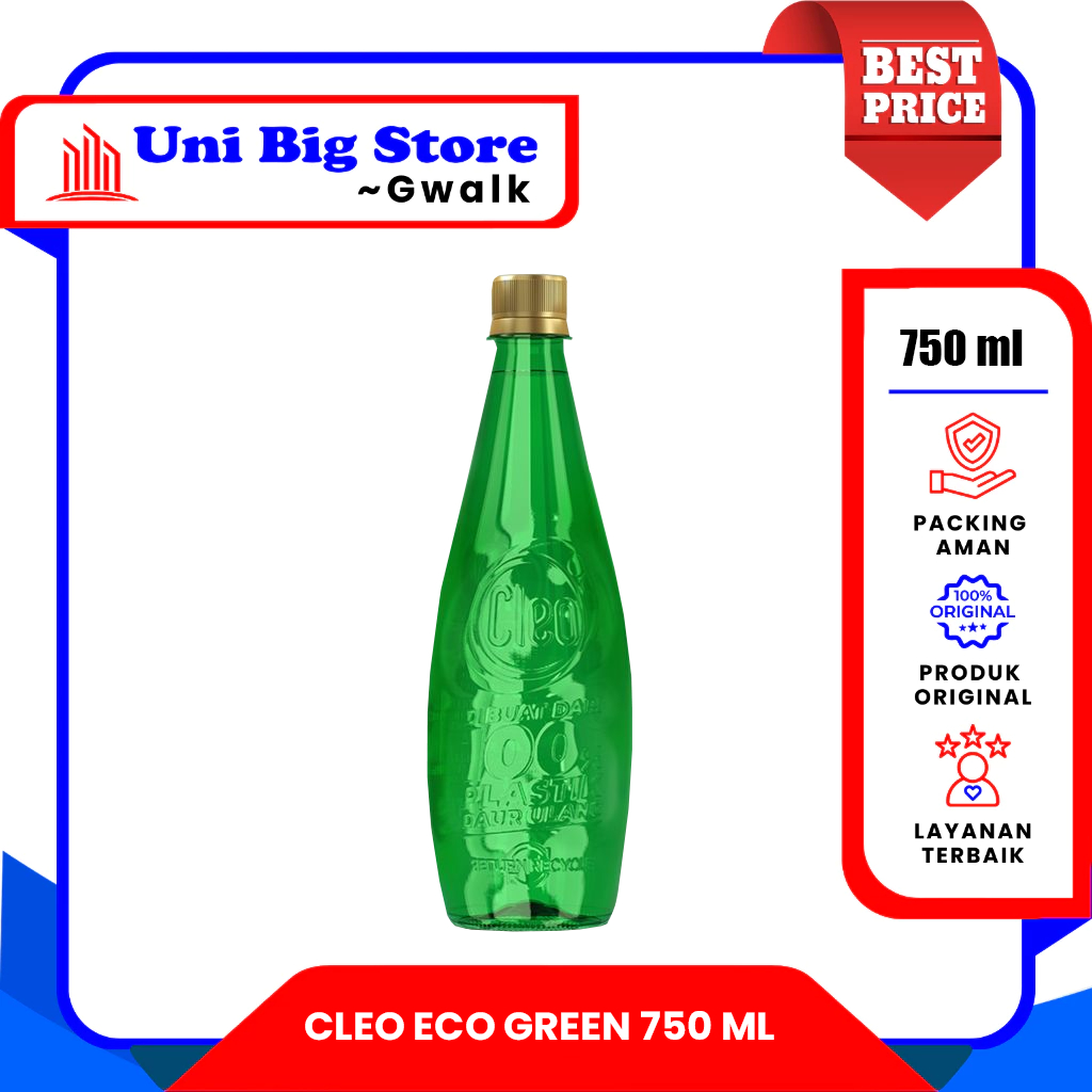 Jual CLEO AIR MURNI ECO GREEN BOTOL HIJAU - 750 ml | Shopee Indonesia