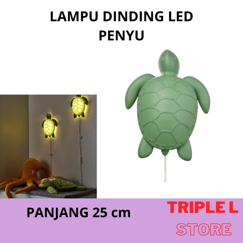 Jual BLAVINGAD Lampu Dinding LED Anak Bentuk Penyu / Kura kura LED ...