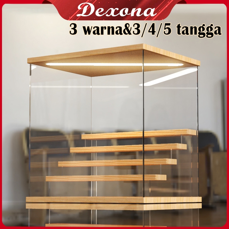 Jual 3-5 Lantai&LED Display Rak Kayu Akrilik Display Box Tangga bisa ...
