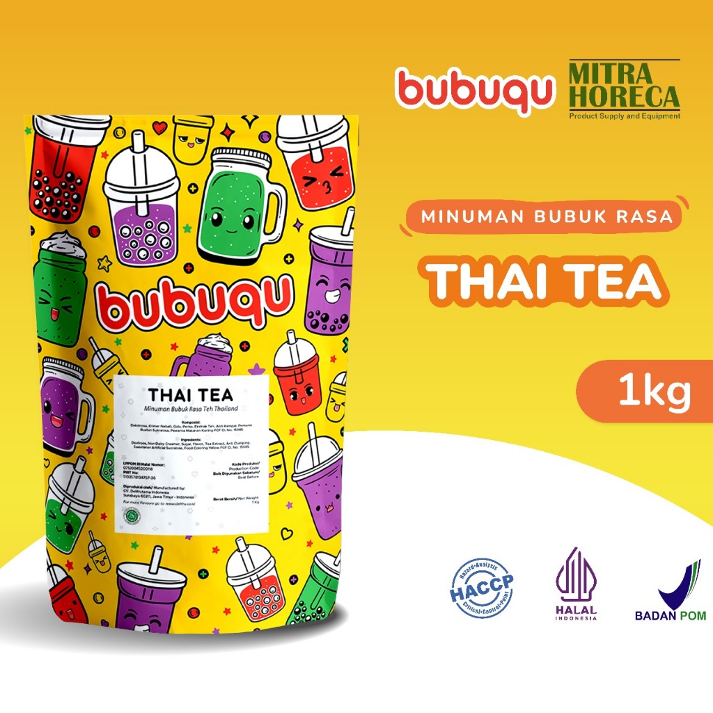 Jual Bubuqu Thai Tea Powder Drink 1 Kg - Bubuk Minuman Teh Susu ...