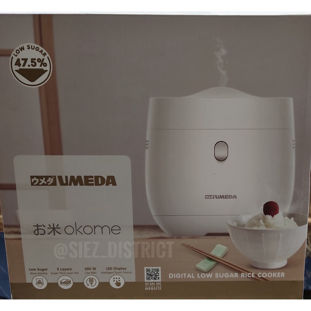 Jual [SECOND] Umeda OKOME Rice Cooker Low Sugar Fullset + Dus | Shopee ...