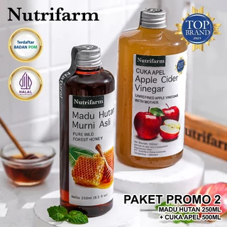 Nutrifarm Paket Promo Cuka Apel 500 ml Dan Madu Hutan 250ml