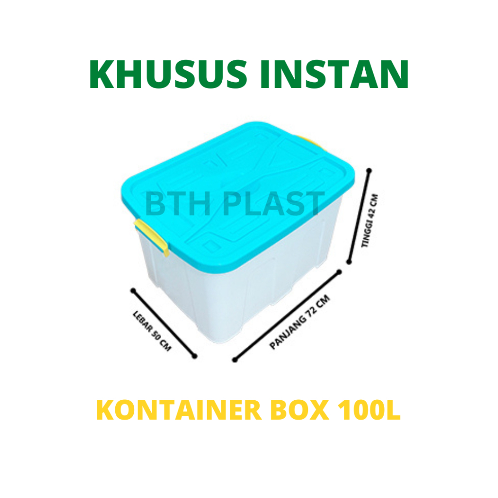 Jual BOX CONTAINER PUTIH + RODA 85L 100L - Kontainer Box Jumbo ...