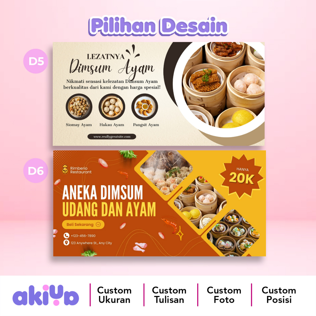 Jual BANNER/ SPANDUK DIMSUM (FREE DESAIN) | Shopee Indonesia