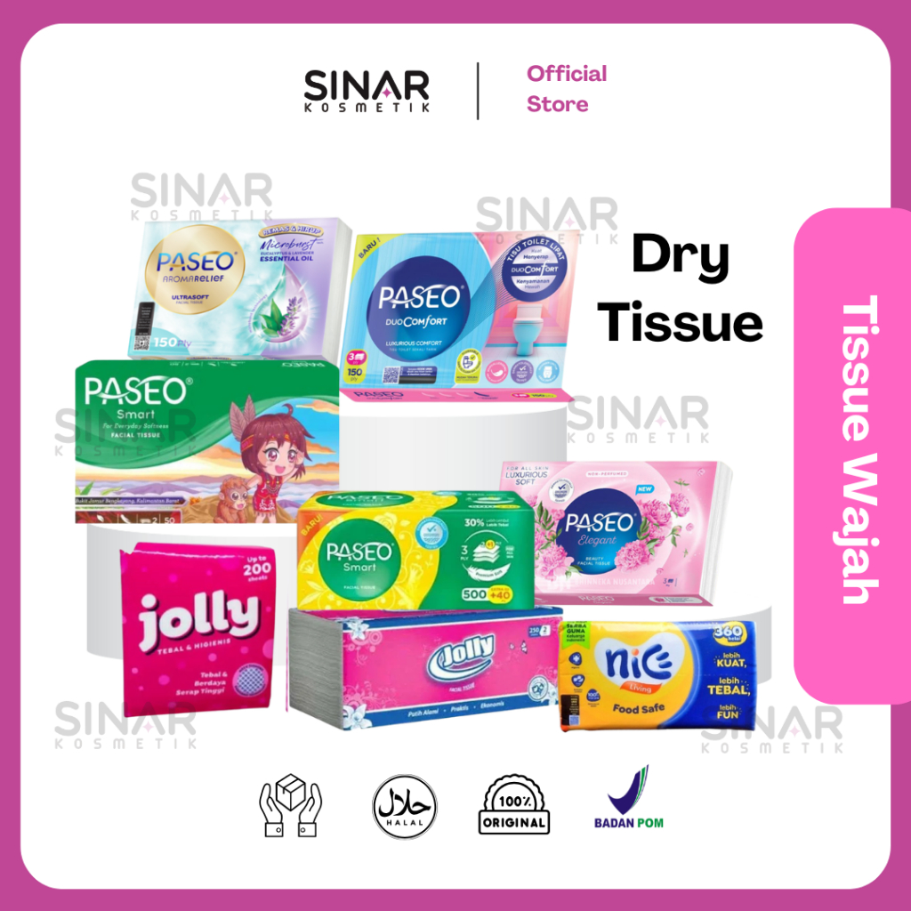 Jual Tissue - Nice 360 Helai Sheet | Jolly Pop Up 200's - 250's | Paseo ...