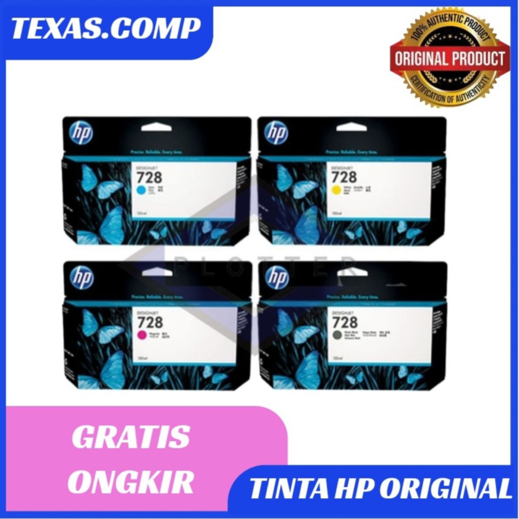 Jual Tinta Hp 728 Plotter MBK-C-M-Y Original 100% | Shopee Indonesia