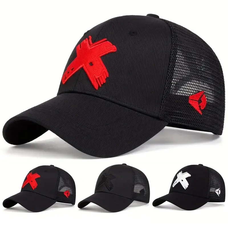 Jual Topi trucker X Bordir baseball Hat Cap Casual Distro Fashion Pria ...