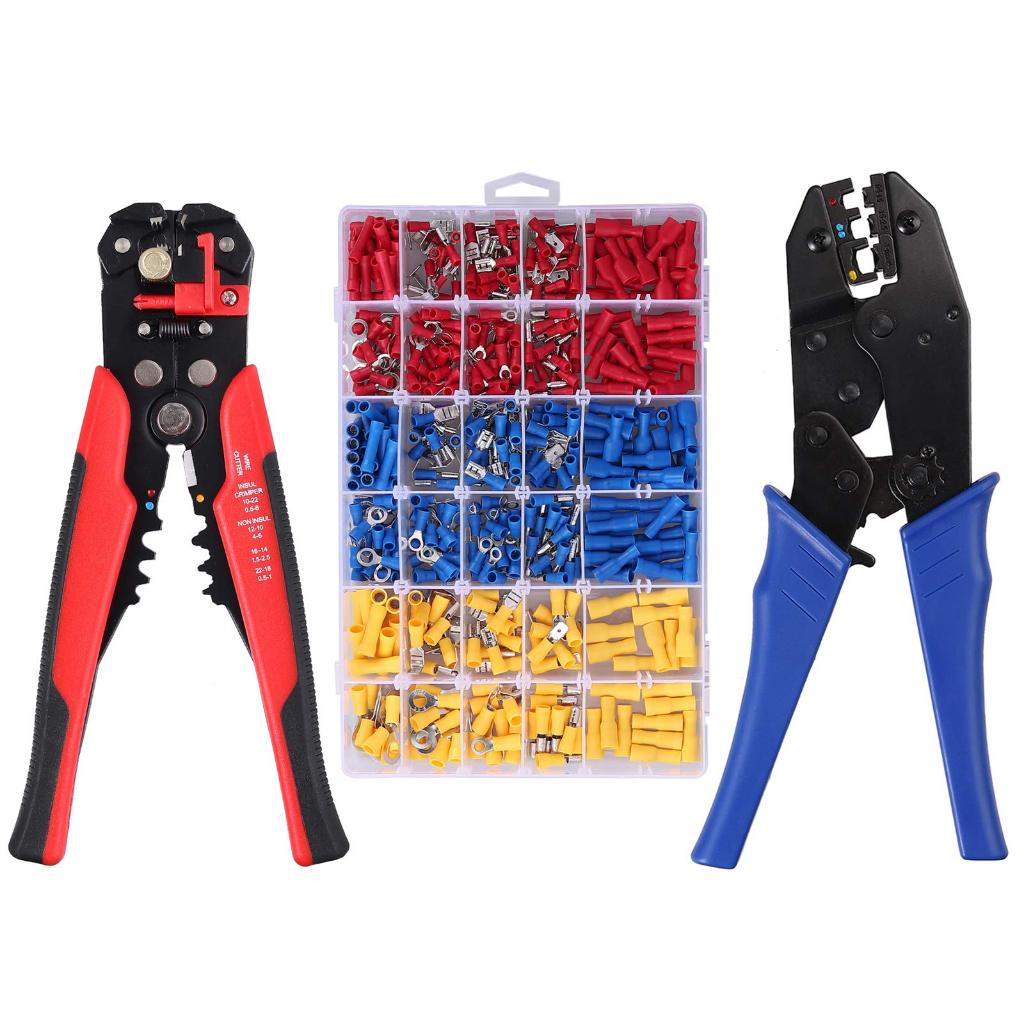 Jual Set Alat Crimping Kawat Konektor Kabel Tembaga Plus Skun Terminal ...