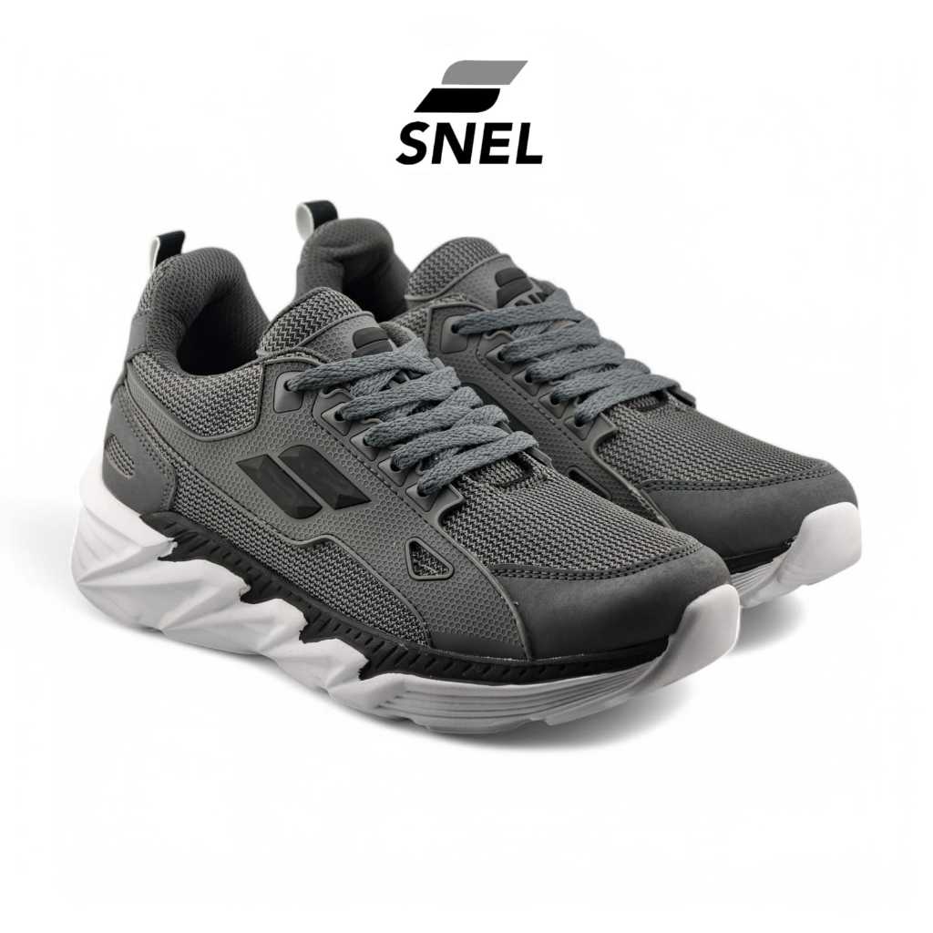 Jual Snel Sepatu Pria Grey Running Terbaru Asterica Unisex