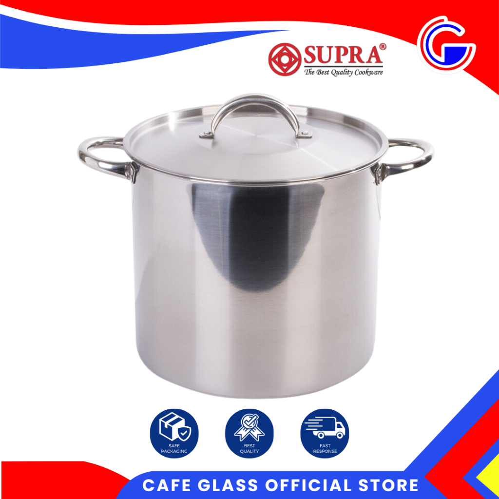 Stock Pot 40Qt Supra - Panci Tinggi Stainless - Panci Masak Supra