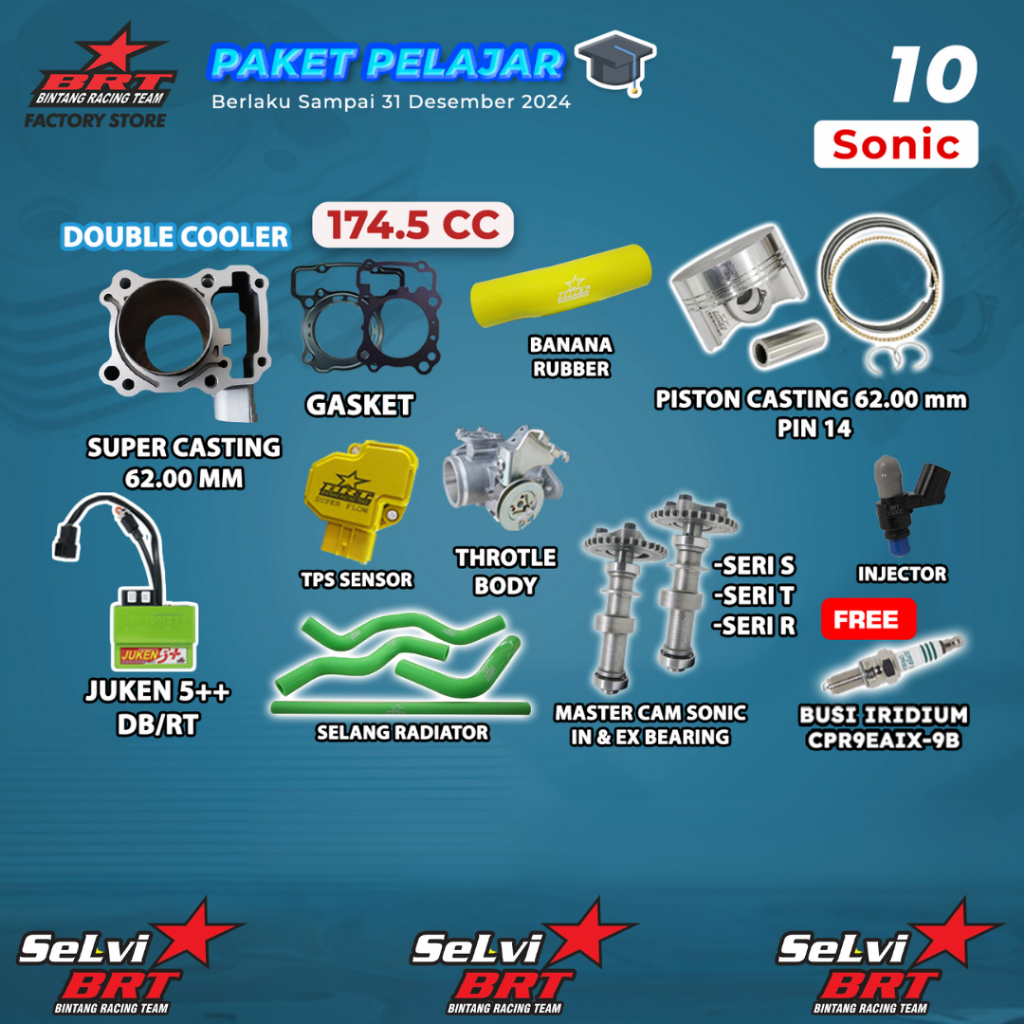 Jual PAKET BOREUP BRT BLOK SET PISTON THROTTLE BODY BANANA RUBBER ...