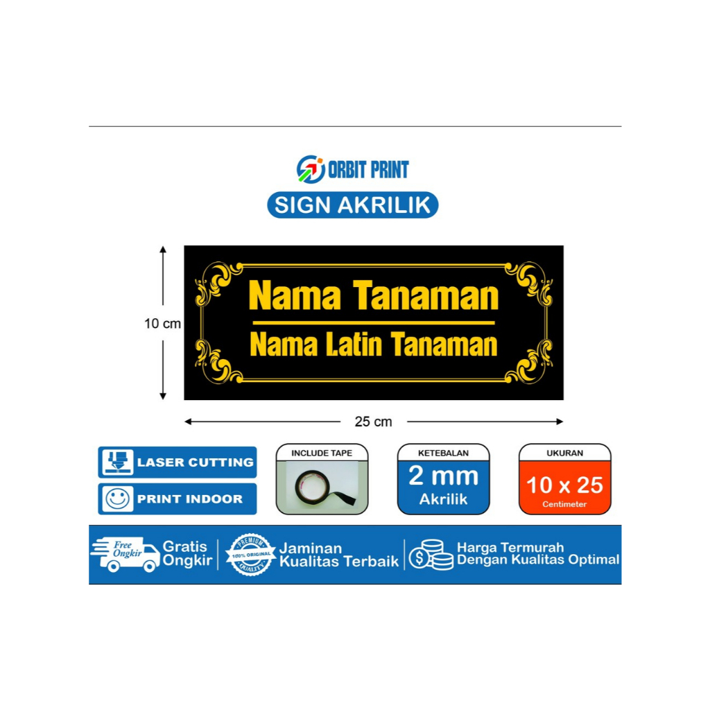 Jual SIGN AKRILIK NAMA TANAMAN/ AKRILIK WATERPROOF HIASAN TAMAN ...