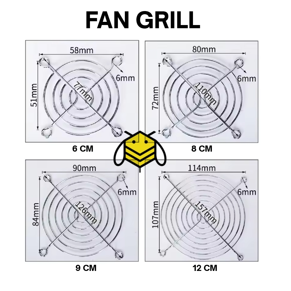 Jual Silvery Metal Wire Finger Guard For CPU Fan DC Fan Grill Guard ...