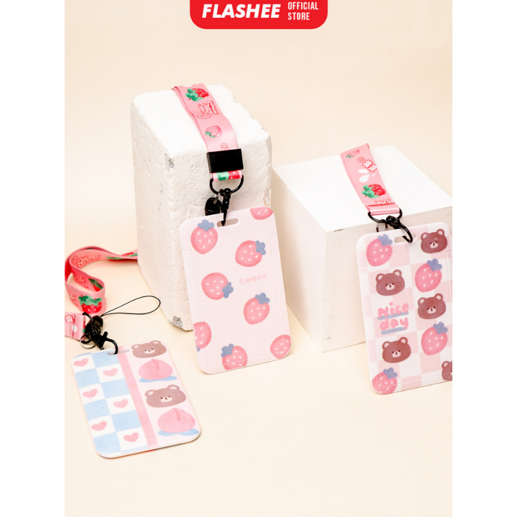 Jual Flashee Name Tag Motif Kawai Lucu Korea Bear ID Card Photocard ...