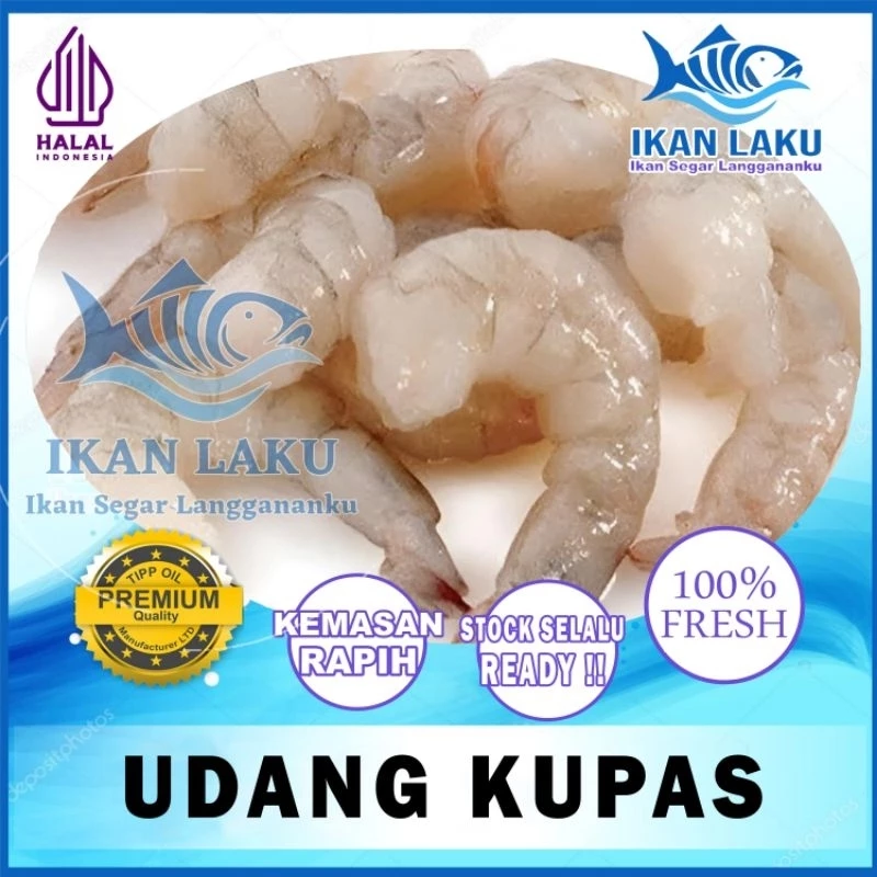 Udang Kupas Bersih Premium (500g)