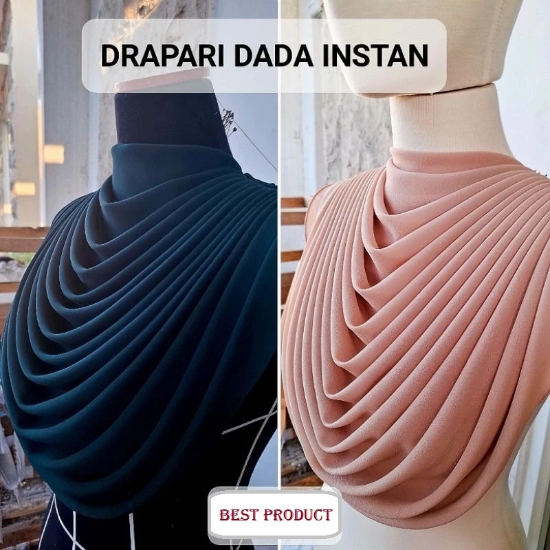 Jual CH - HIJAB DRAPERY INSTAN SET TERPISAH/JILBAB DRAPERY DADA INSTAN ...