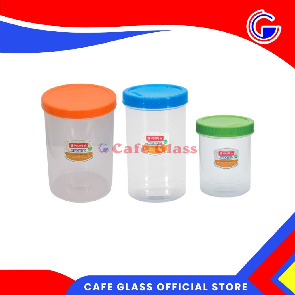 Toples Plastik - Toples Kue Kedap Udara - Toples Amaro Lion Star
