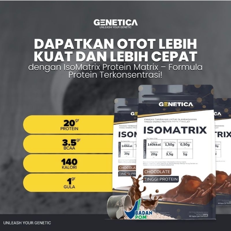 Jual Genetica Isomatrix 5LBS 2270 Gram Whey Protein | Shopee Indonesia
