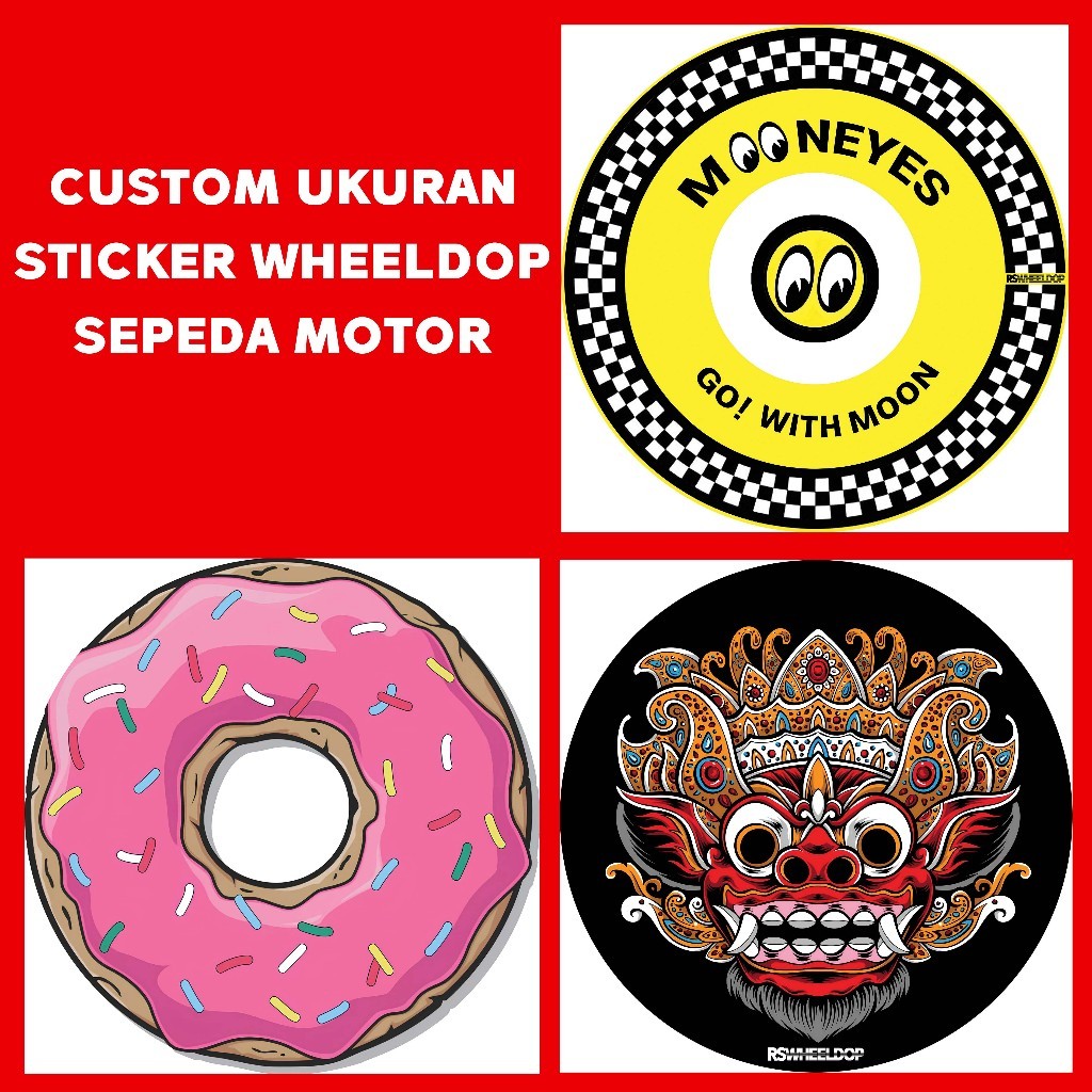 Jual Custom Ukuran Diameter 45-60cm Sticker Wheeldop Sepeda Fixie ...