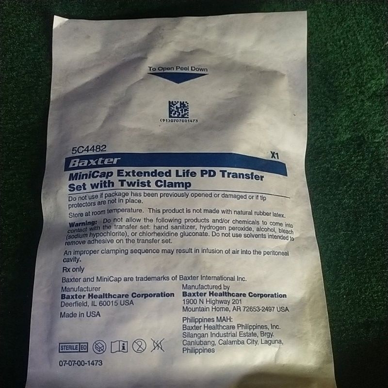 Jual Transfer set capd Baxter - miniCap Extended Life PD Transfer Set ...