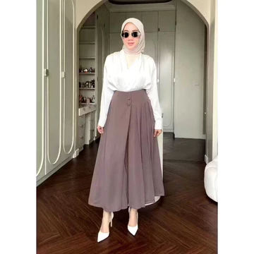 Cilliea Kulot Pleats. Celana Kulot Casual Fit Higwaist Furano Premium