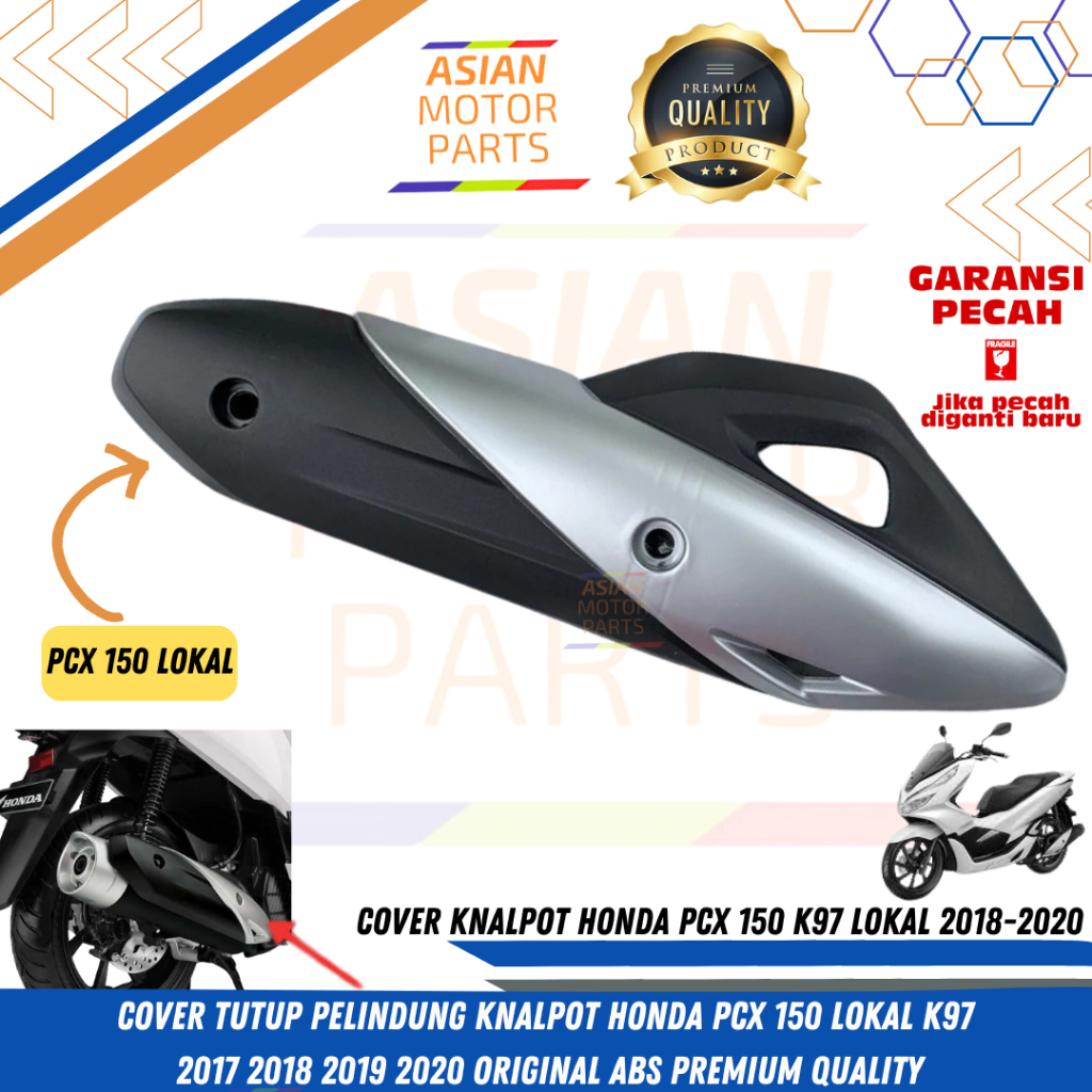 Jual COVER TAMENG KNALPOT HONDA PCX 150 NEW LOKAL K97 TUTUP KNALPOT PCX ...