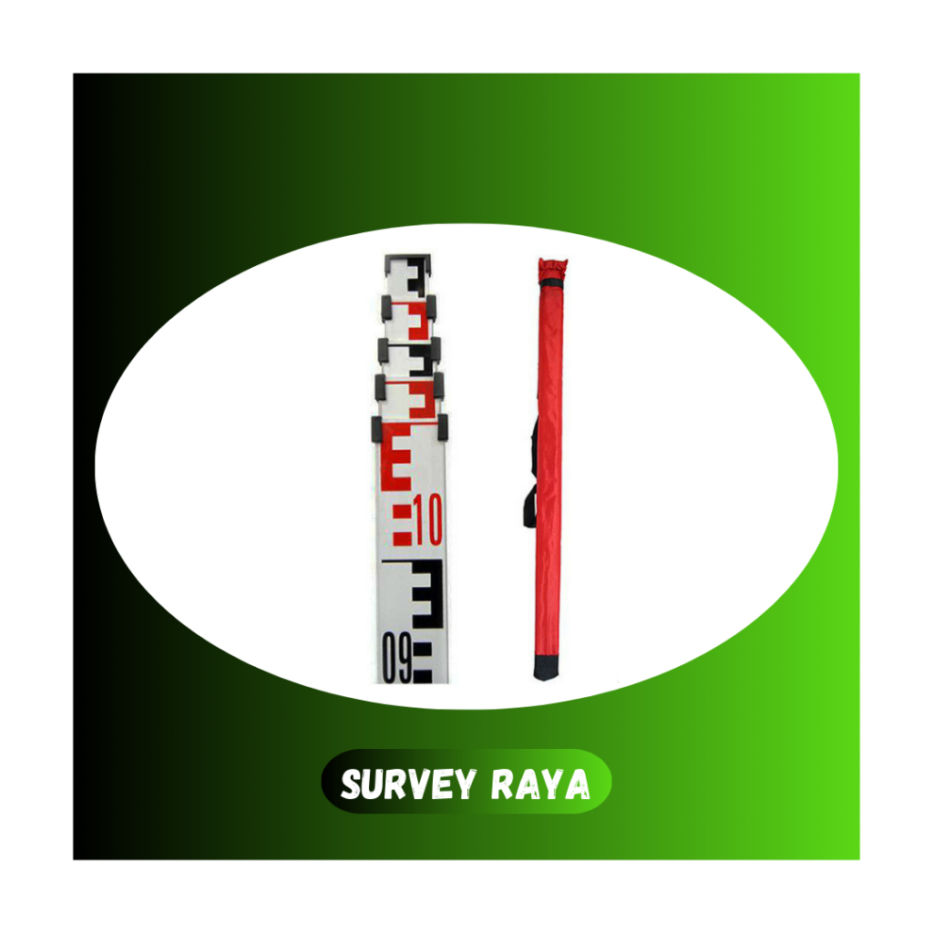 Jual Rambu Ukur 3 Meter + Nivo Murah Bak Mistar Ukur Levelling Staff ...