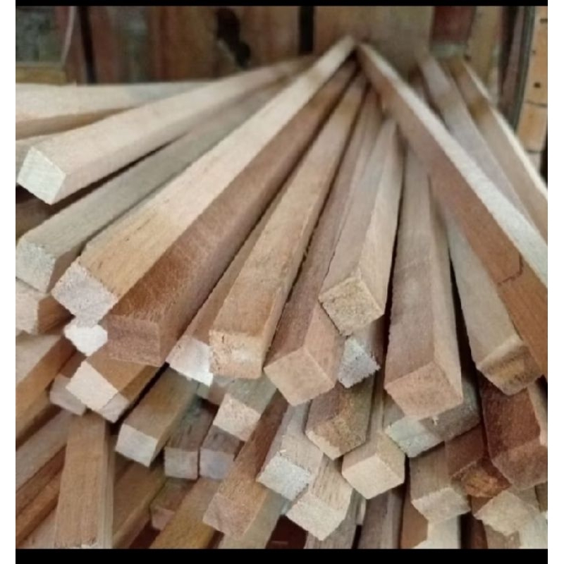 Jual stik/Reng kayu jati 1x1cm, panjang 45,25..15 batang//bahan ...