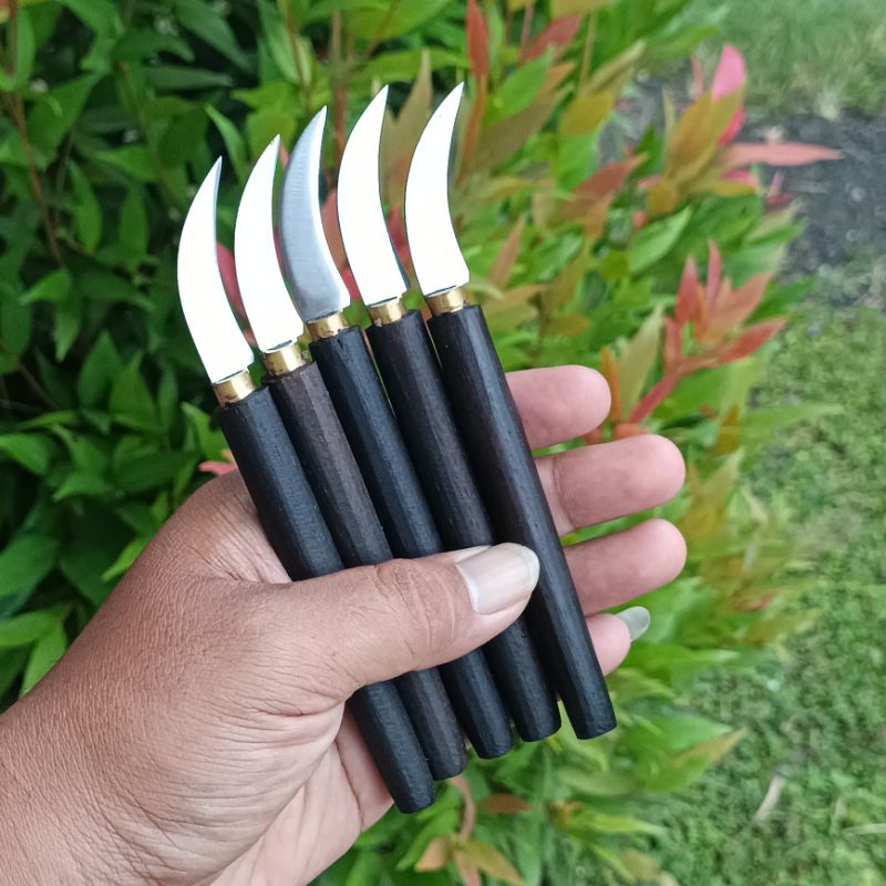 Jual PROMO Pisau Raut jalu handle Sonokeling Hitam | Shopee Indonesia
