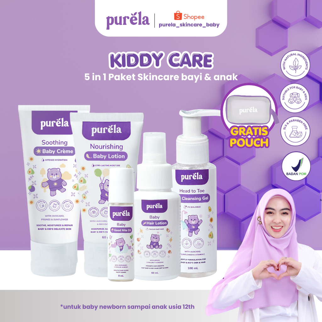 Jual PURELA Skincare Newborn Paket Baby Care Soothing Cream Lotion ...
