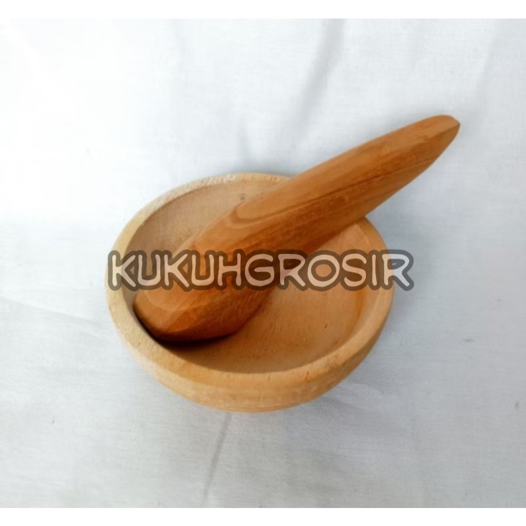 Jual Cobek kayu + ulekan ukuran 14cm | Shopee Indonesia