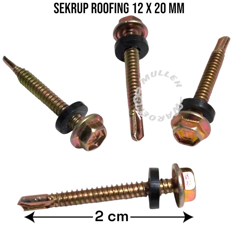 Jual Sekrup Rofing 12 X 25 Mm ( 2,5 Cm ) Baut Atap ROOFING Skrup Kuning ...