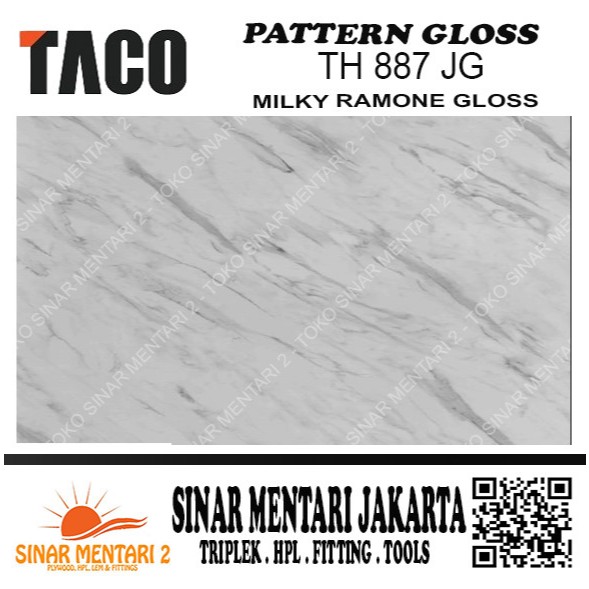 Jual TACO HPL PATTERN GLOSS TH 887 JG MILKY RAMONE GLOSS | Shopee Indonesia
