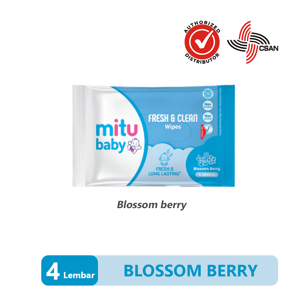 Jual 4 Sheets Mitu Baby Tissue Tisu Basah | Blooming Cherry | Shopee ...