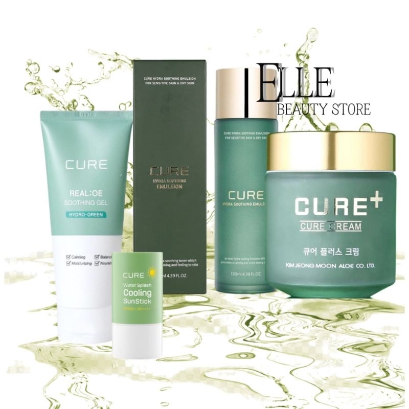 Jual (Pasti ori) CURE hydra shoothing emultion cure+ cream hydro green ...