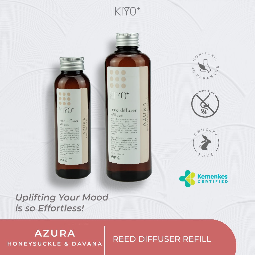 Jual KIYO+ Reed Diffuser Refill AZURA / Honeysuckle & Davana | Shopee ...
