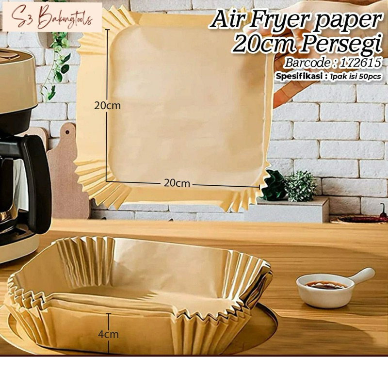 Jual Air fryer paper persegi isi 50 pcs | Shopee Indonesia
