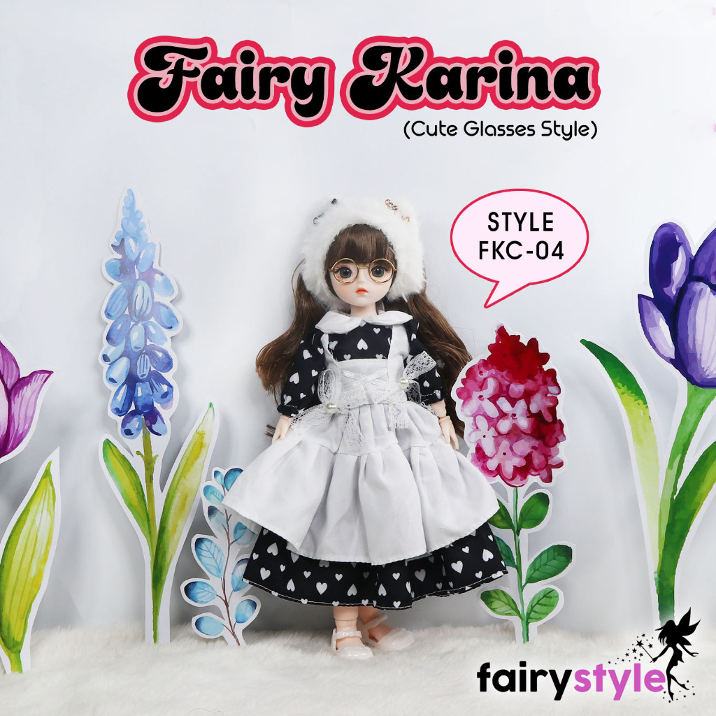 Jual Boneka Fairy Karina Cute Glasses BJD Ukuran 1/6 (30cm