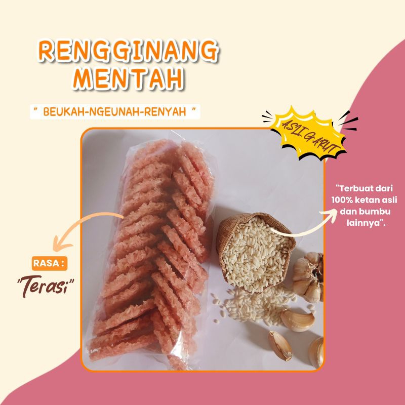 Jual Rengginang/Ranginang mentah rasa terasi asli garut | Shopee Indonesia