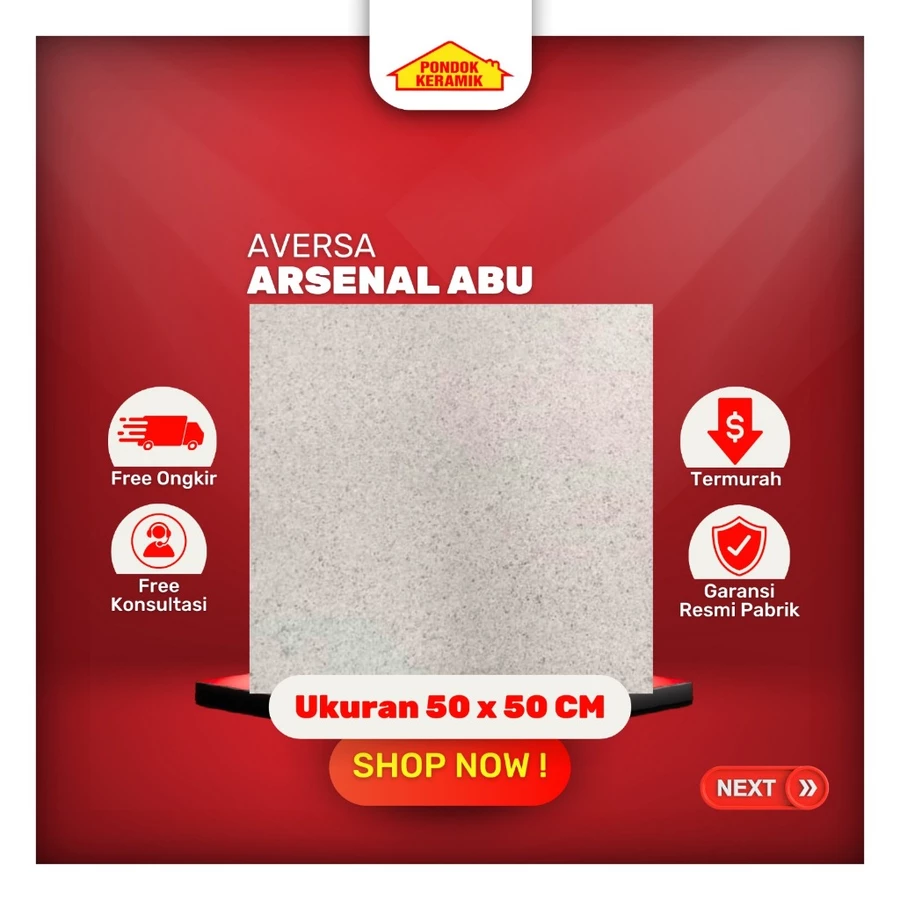 Keramik Lantai Aversa 50x50 Arsenal Abu Natural Stone Keramik Matt