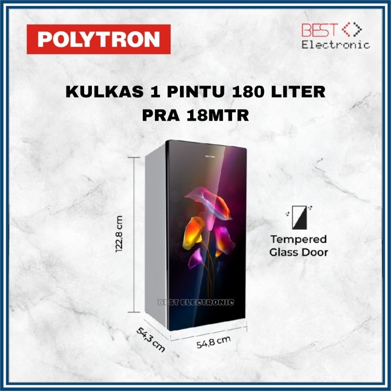 Jual KULKAS POLYTRON 1 PINTU BELLEZA VARIA 180 LITER PRA 18MTR 18MOW ...