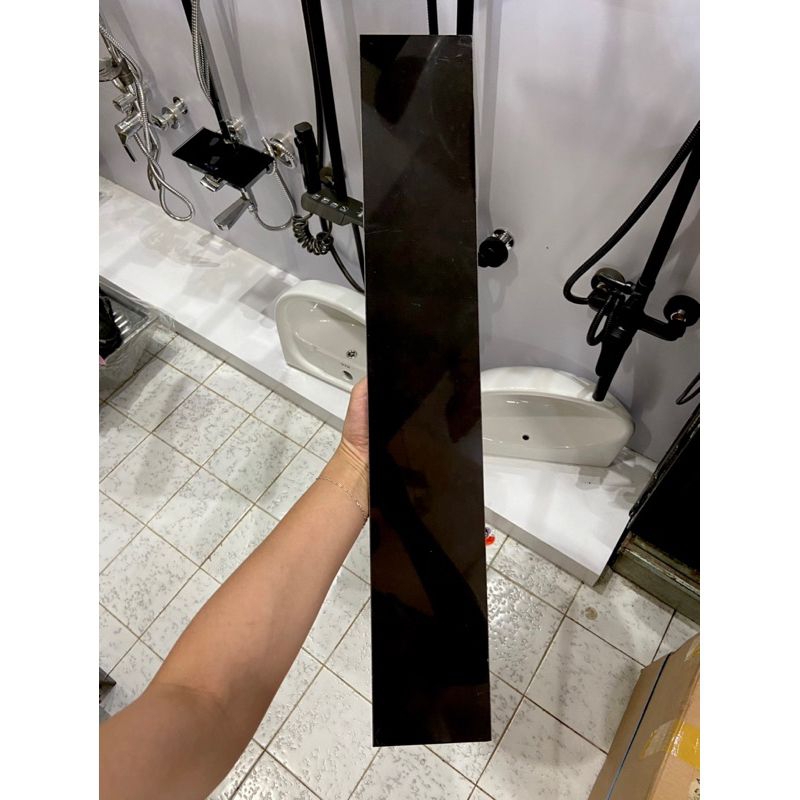Jual list plin 10x60 hitam polos | Shopee Indonesia