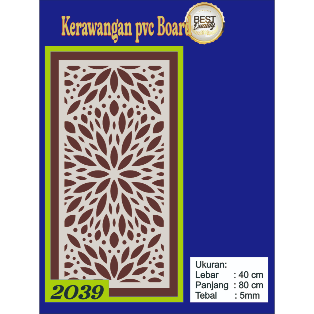 Jual KRAWANGAN PVC BOARD / ORNAMEN PVC FOAM BOARD TEBAL 5MM /PARTISI ...
