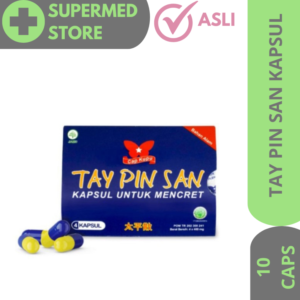 Jual Tay Pin San Strip Isi 4 Kapsul / Obat Mencret Sakit Perut Kapsul ...