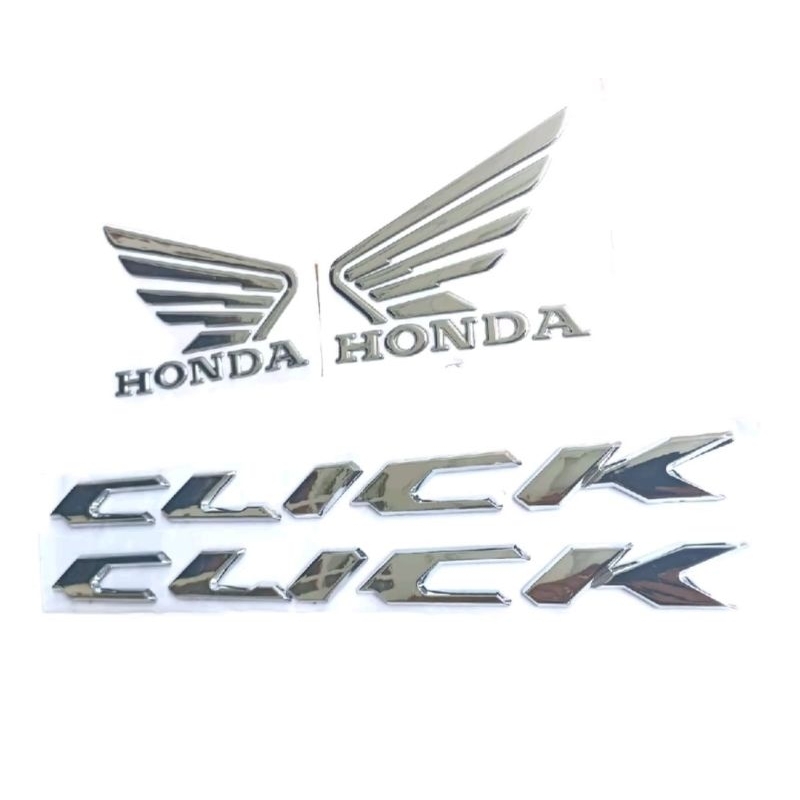 Jual EMBLEM CLICK TIMBUL 3D FULL SET KANAN KIRI/LOGO CLICK 125 150 160 ...
